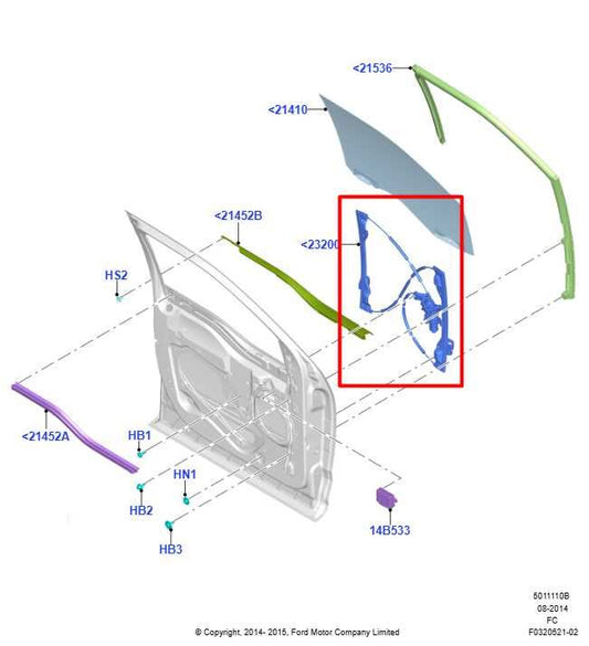2015-20 Ford F150 Super Crew Cab Front Right Side Door Window Regulator w/ Motor - Alshned Auto Parts