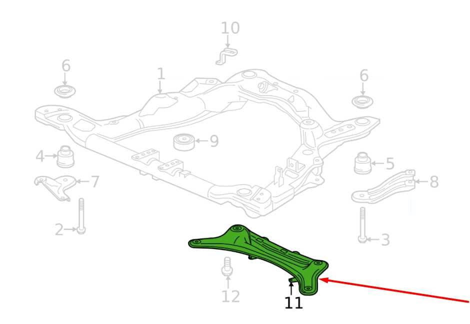 2014-2020 Acura MDX w/Technology Pkg AWD Front Crossmember Subframe Stiffener1