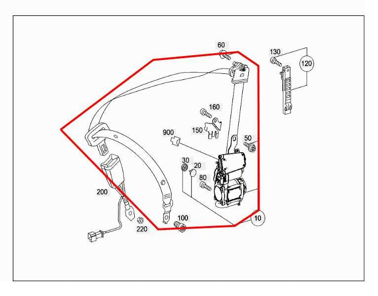 10-16 Mercedes-Benz E350 Luxury 4Matic 3.5L Front Right Side Seat Belt Retractor1