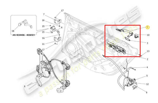 2014-21 Maserati Ghibli S Q4 3.0L AWD Rear Driver Left Side Door Exterior Handle - Alshned Auto Parts