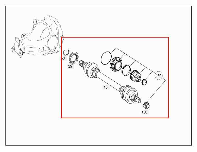 2015-23 Mercedes-Benz C300 4Matic AWD Rear Driver Left Side Axle Shaft Halfshaft - Alshned Auto Parts