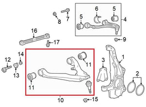 2019-25 Chevrolet Silverado LT-L 2.7L 4x4 Front Left Lower Control Arm 85662940
