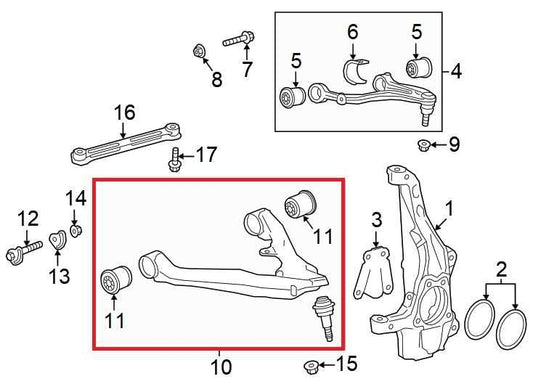 2019-25 Chevrolet Silverado LT-L 2.7L 4x4 Front Left Lower Control Arm 85662940 - Alshned Auto Parts
