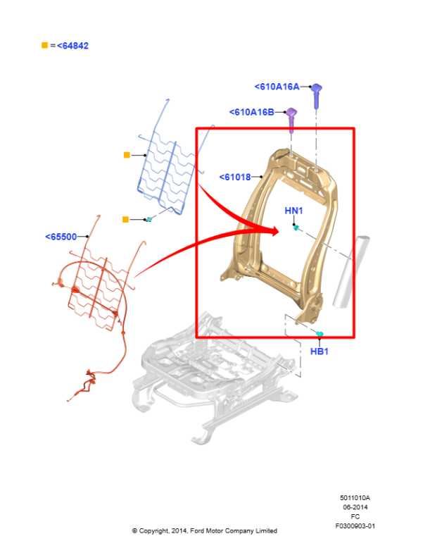 2015-2020 Ford F150 SuperCrew Cab 2.7L Front Left Side Seat Backrest Upper Frame - Alshned Auto Parts
