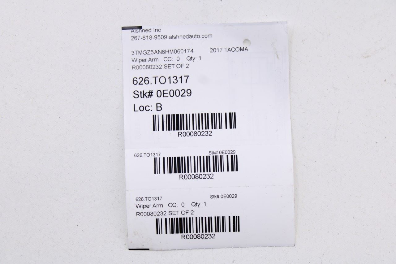 2015-2023 Toyota Tacoma Limited Front Left and Right Windshield Wiper Arm OEM - Alshned Auto Parts