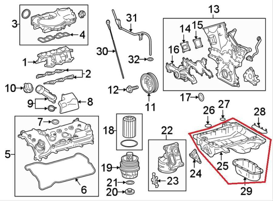 2016-23 Toyota Tacoma SR5 3.5L Engine Motor Upper and Lower Oil Pan 12101-0P0201