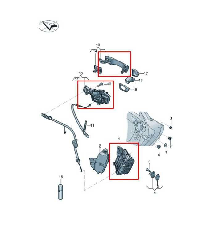2019-2026 Volkswagen Jetta SE Rear Right Side Door Lock Latch Actuator w/ Handle1