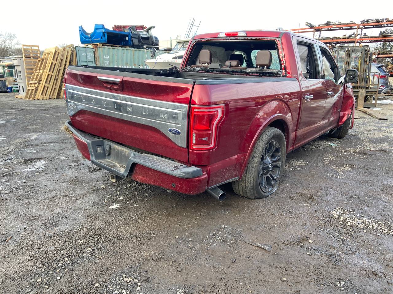 Donor vehicle 2015 Ford F-150 Platinum Red - Alshned Auto Parts