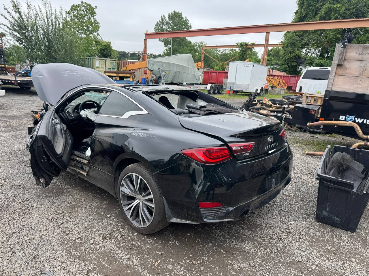 Donor vehicle 2018 Infiniti Q60 3.0T Luxe Black - Alshned Auto Parts