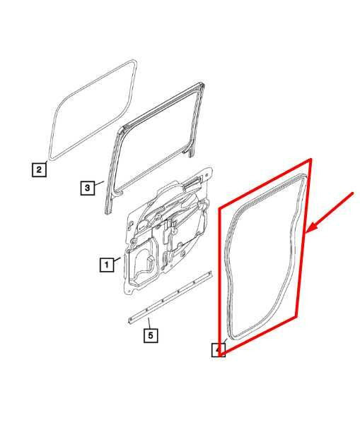 15-22 Ram ProMaster City Rear Left Sliding Door Opening Weatherstrip 68415148AA - Alshned Auto Parts