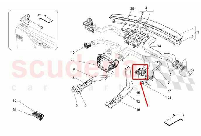 2014-2017 Maserati Ghibli Front Right Side Dash Outer Air Vent Grille 6700190610 - Alshned Auto Parts