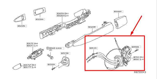2013-2020 Nissan Pathfinder Rear Left Door Lock Latch Actuator 82501-3KA0B OEM - Alshned Auto Parts