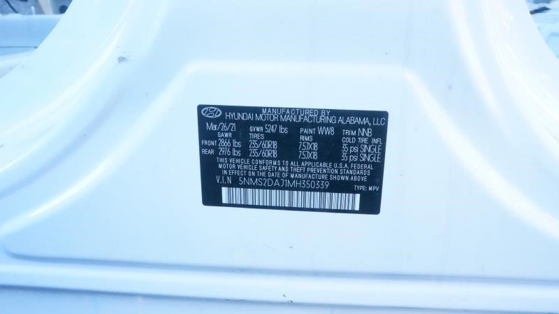 2021 Hyundai Santa Fe Driver Left Side Reinforced Aperture Panel 71110-S2500 OEM - Alshned Auto Parts