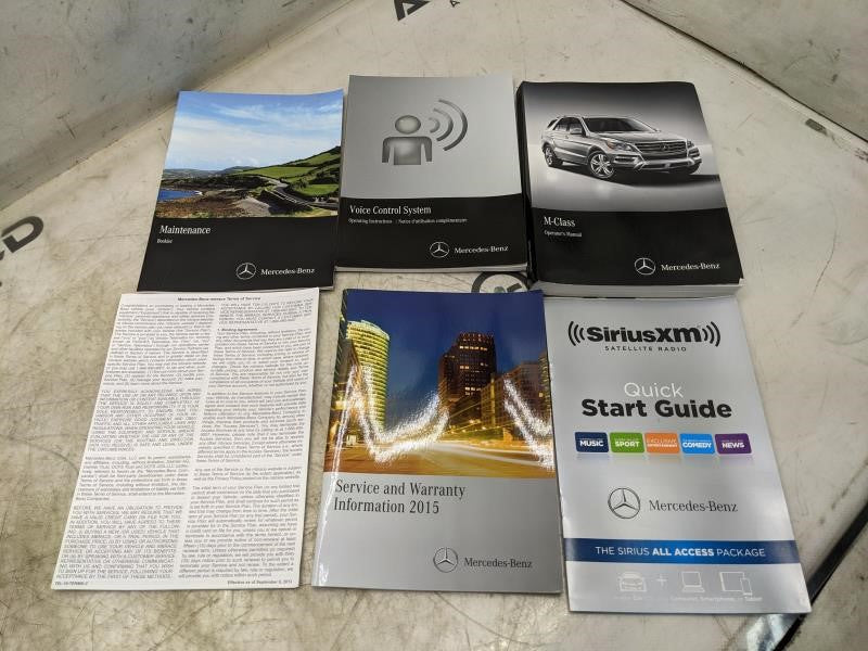 2015 Mercedes-Benz M-Class Operators Manual Set with Case 1665843801 OEM - Alshned Auto Parts