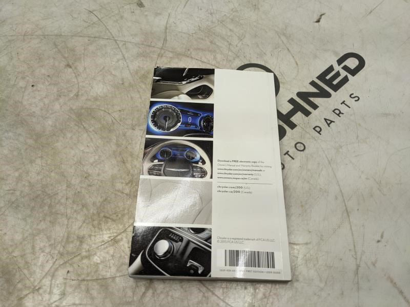 2016 Chrysler 200 User Guide Only 16UF-926-AA OEM - Alshned Auto Parts