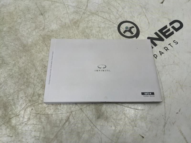 2012 Infiniti Navigation System Owners Manual 08TJ-N T00NA-1BU5D OEM - Alshned Auto Parts