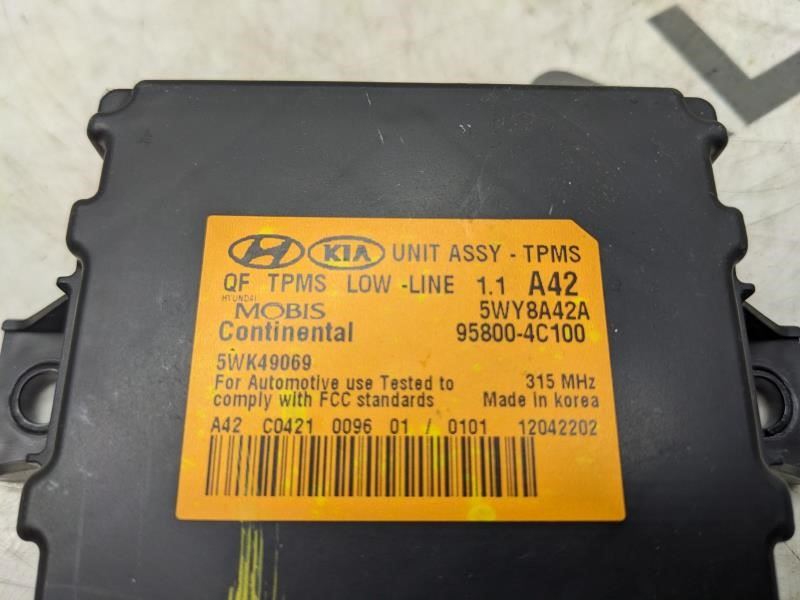 2012-2013 Kia Optima TPMS Tire Pressure Control Module 95800-4C100 OEM - Alshned Auto Parts