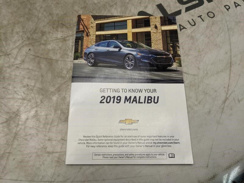 2019 Chevrolet Malibu Owners Manual set 84074155A OEM - Alshned Auto Parts