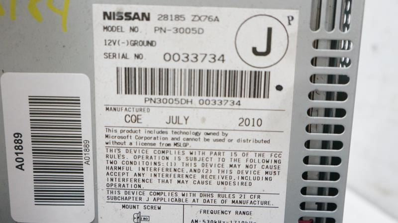 2009-2010 Nissan Maxima AM FM 6CD MP3 Radio Receiver 28185ZX76A OEM - Alshned Auto Parts