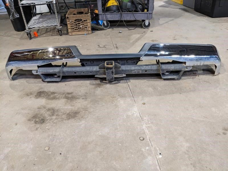 15-20 Ford F150 RR Bumper Trailer Hitch Bar w Step Pad FL3Z-17D826-B OEM *ReaD* - Alshned Auto Parts