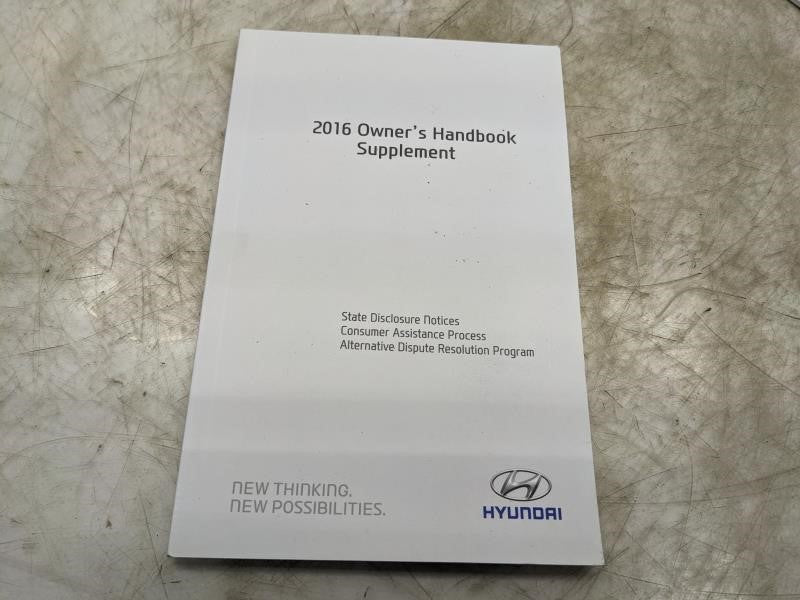 2016 Hyundai Sonata Owners Manual Set with Case GC10-EU62D OEM - Alshned Auto Parts