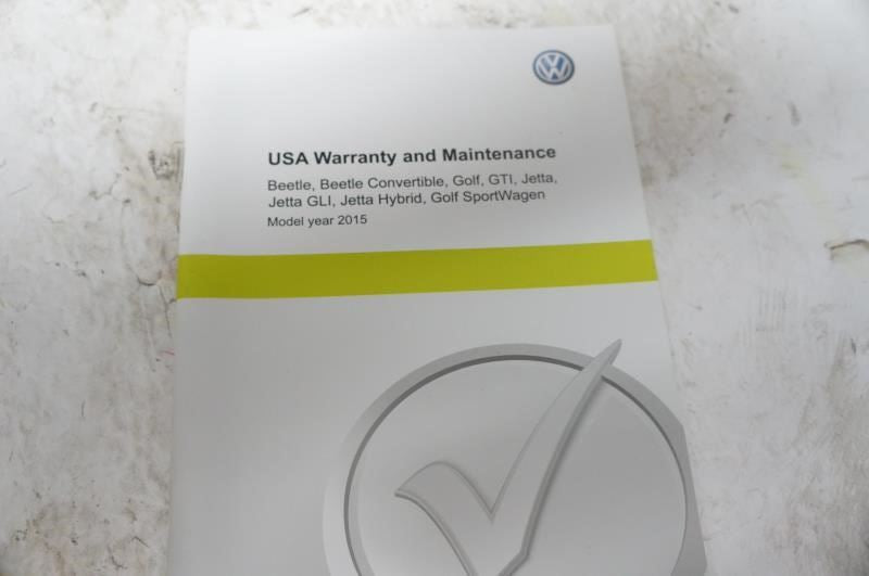 2015 Volkswagen Jetta Owner's Manual Book Set with Case - Alshned Auto Parts