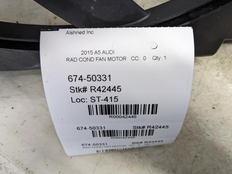 2008-2017 Audi A5 Dual Radiator Cooling Fan Motor Assembly 8K0-121-207-A OEM - Alshned Auto Parts