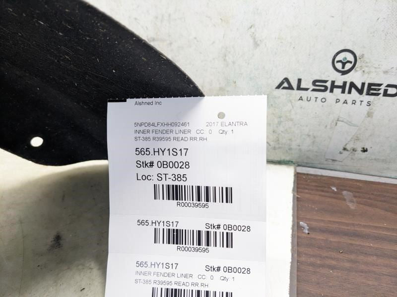 17-18 Hyundai Elantra Rear Right Wheel Front Piece Guard 86826-F3000 OEM *ReaD* - Alshned Auto Parts