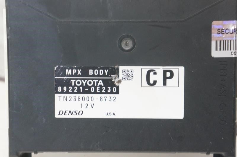 2015 Toyota Highlander Multiplex Network Body Control Module 89221-0E230 OEM - Alshned Auto Parts