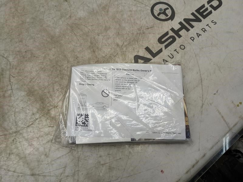 2019 Chevrolet Malibu Owners Manual set 84074155A OEM - Alshned Auto Parts