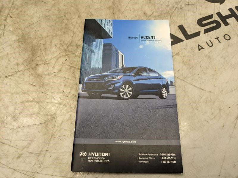 2014 Hyundai Accent Owners Manual set E1R0-EU45H OEM - Alshned Auto Parts