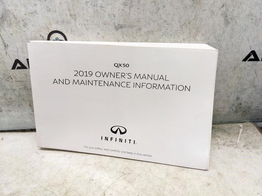 2019 Infiniti QX50 Owners Manual Set with Case OM19E0-0J55U0 OEM - Alshned Auto Parts