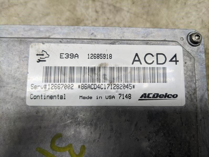 2017-2018 Chevrolet Impala 3,6 L Engine Computer Control Module ECU ECM 12685918 - Alshned Auto Parts