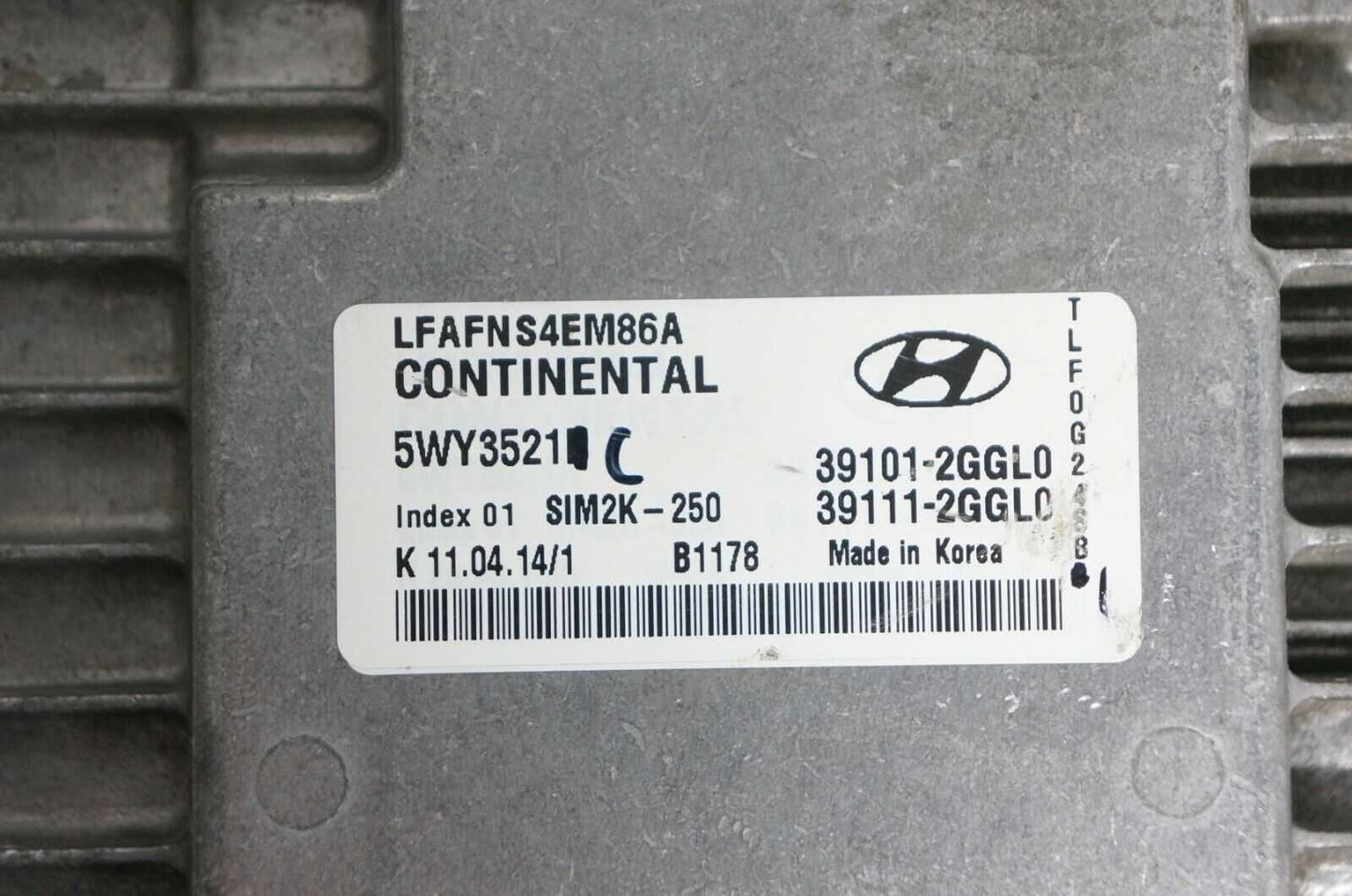 2015-17 Hyundai Sonata Engine Computer Module ECU OEM 60K Miles 39101-2GGL0 Alshned Auto Parts