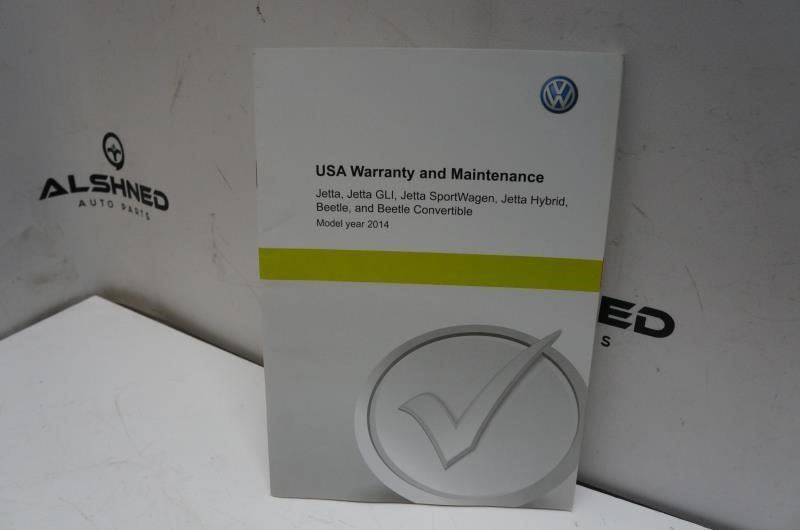 2014 Volkswagen Jetta Owner's Manual Warranty Supplement with Case - Alshned Auto Parts