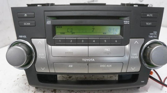 2008-2010 Toyota Highlander AM FM CD MP3 Radio Receiver 86120-0E220-E0 OEM - Alshned Auto Parts