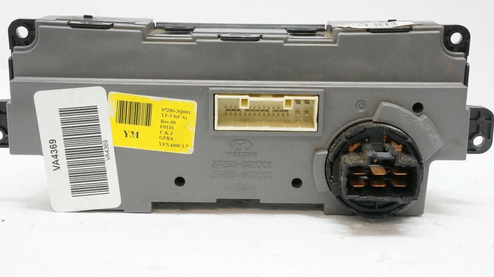 11-13 Hyundai Sonata Manual Climate AC Heat Temperature Control OEM 97250-3Q001 - Alshned Auto Parts