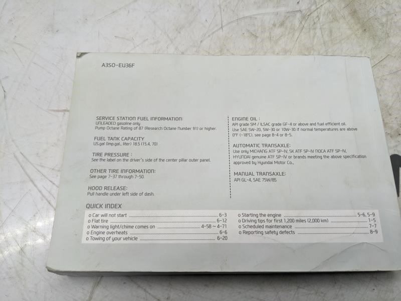 2013 Hyundai Sonata Owners Manual Set with Case A3S0-EU36F OEM - Alshned Auto Parts