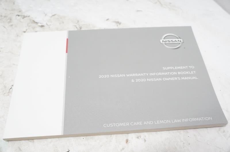 2020 Nissan Sentra Owner's Manual Book Guide Set with Case - Alshned Auto Parts