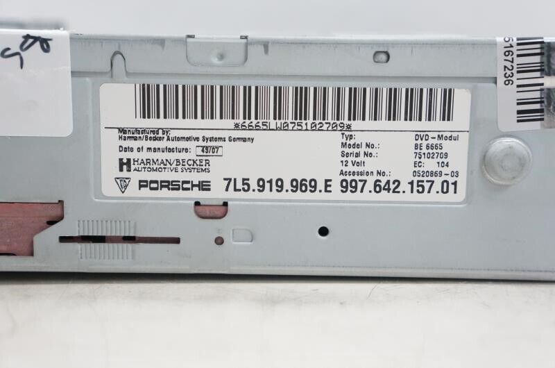 2007-2010 Porsche Cayenne OEM 7L5.919.969E DVD Navigation Player Module - Alshned Auto Parts