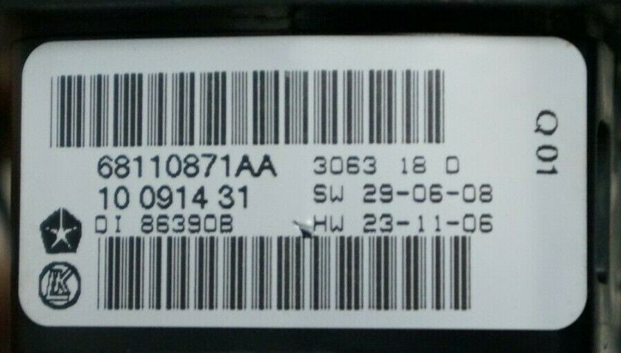 2012-2016 Dodge Caravan LH Driver Master Power Window Lock Switch OEM 68110871AA - Alshned Auto Parts