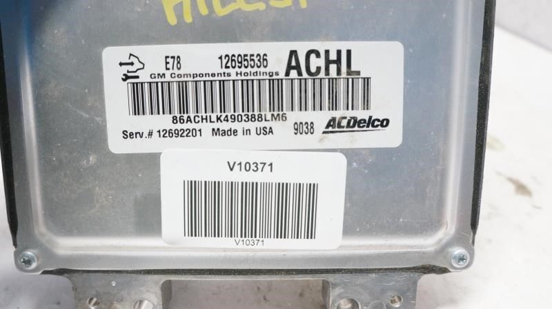 2019 Chevrolet Trax 3.8L Engine Computer Control Module ECU ECM 12695536 OEM - Alshned Auto Parts