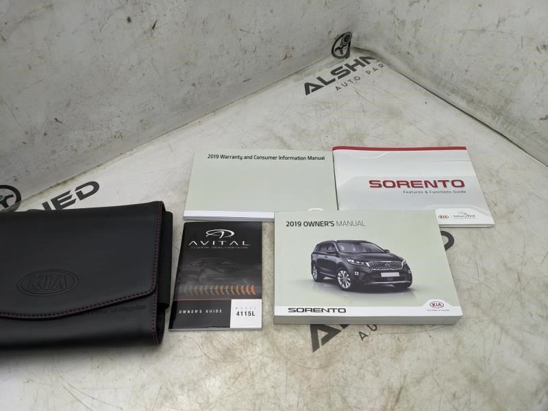 2019 Kia Sorento Owners Manual Set with Case KXG5-EU94I OEM - Alshned Auto Parts