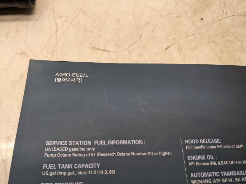 2012 Hyundai Sonata Hybrid Owners Manual Set with Case A4RO-EU27L OEM - Alshned Auto Parts