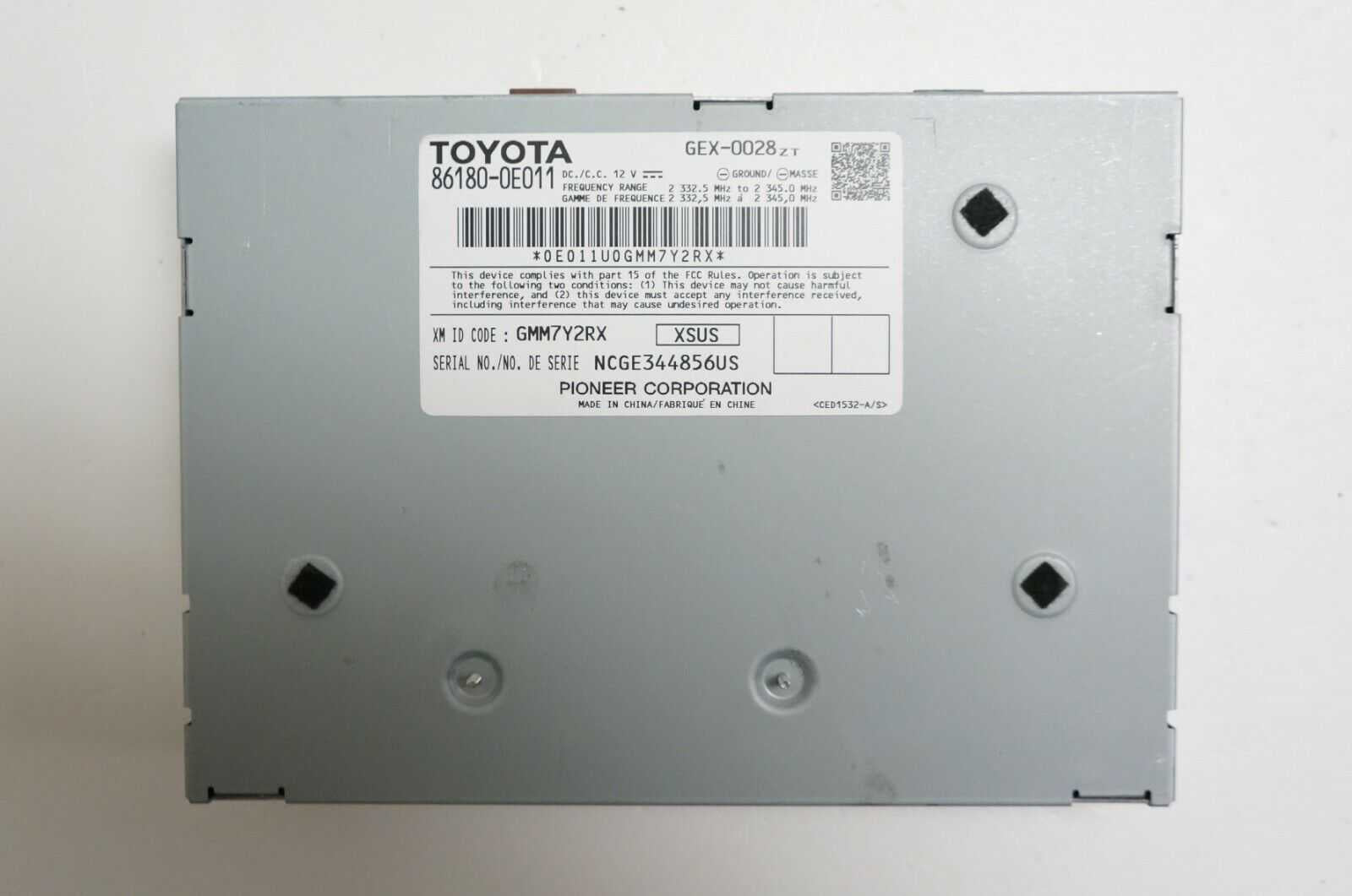 2014 Toyota Camry 4Runner Factory Satellite Radio Receiver Unit OEM 86180-0E011 - Alshned Auto Parts