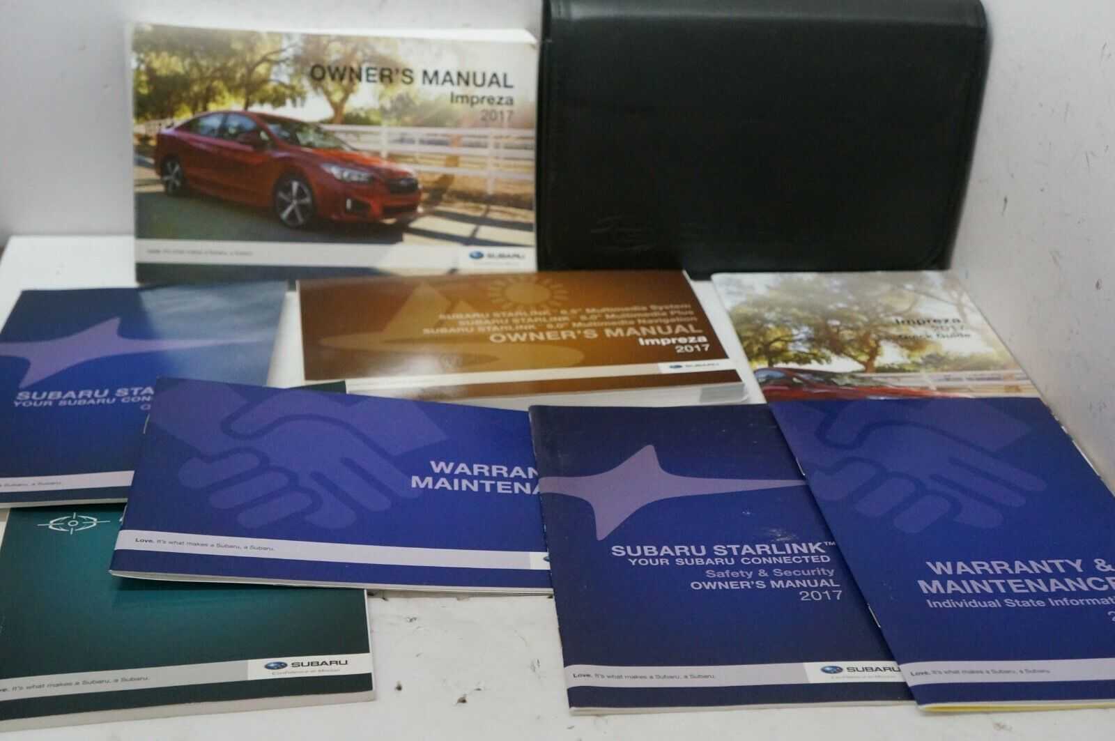 2017 Subaru Impreza owner's manual Starlink Navigation guide with case - Alshned Auto Parts