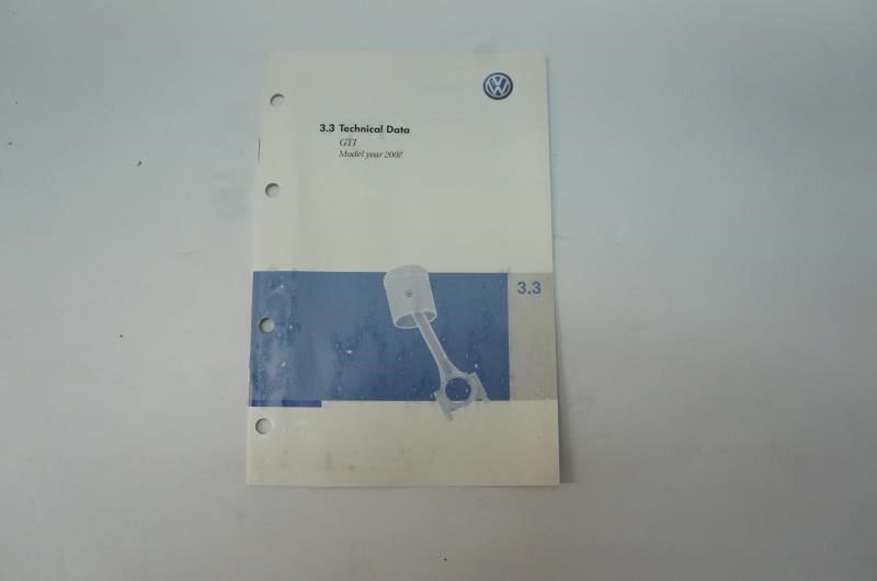 2007 Volkswagen Golf GTI Owner's Manual Book  Case Maintenance - Alshned Auto Parts