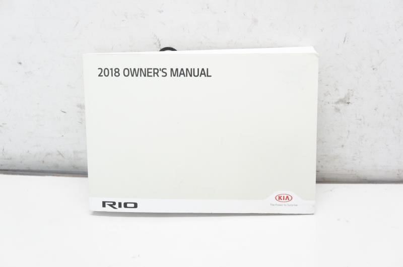 2018 Kia Rio Owner's Manual Book H9S5-EE7NC OEM - Alshned Auto Parts