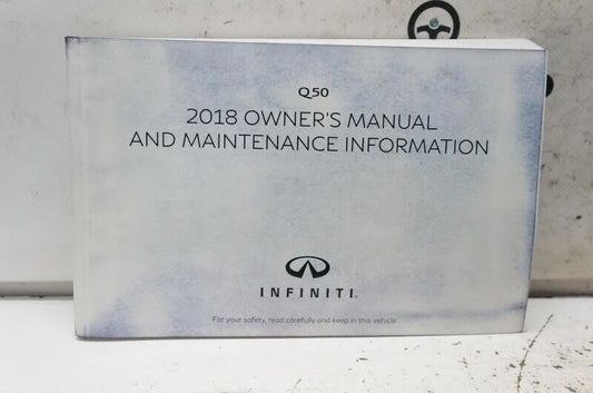 2018 Infiniti Q50 Owner's Manual Book Case OM018E0 0V37U0 OEM - Alshned Auto Parts