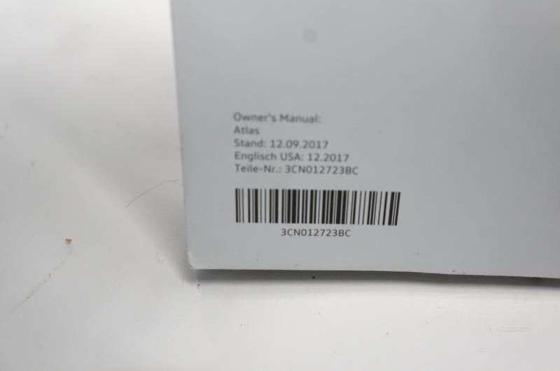 2018 Volkswagen Atlas Owner's Guide Book Case 3CN012723BC - Alshned Auto Parts